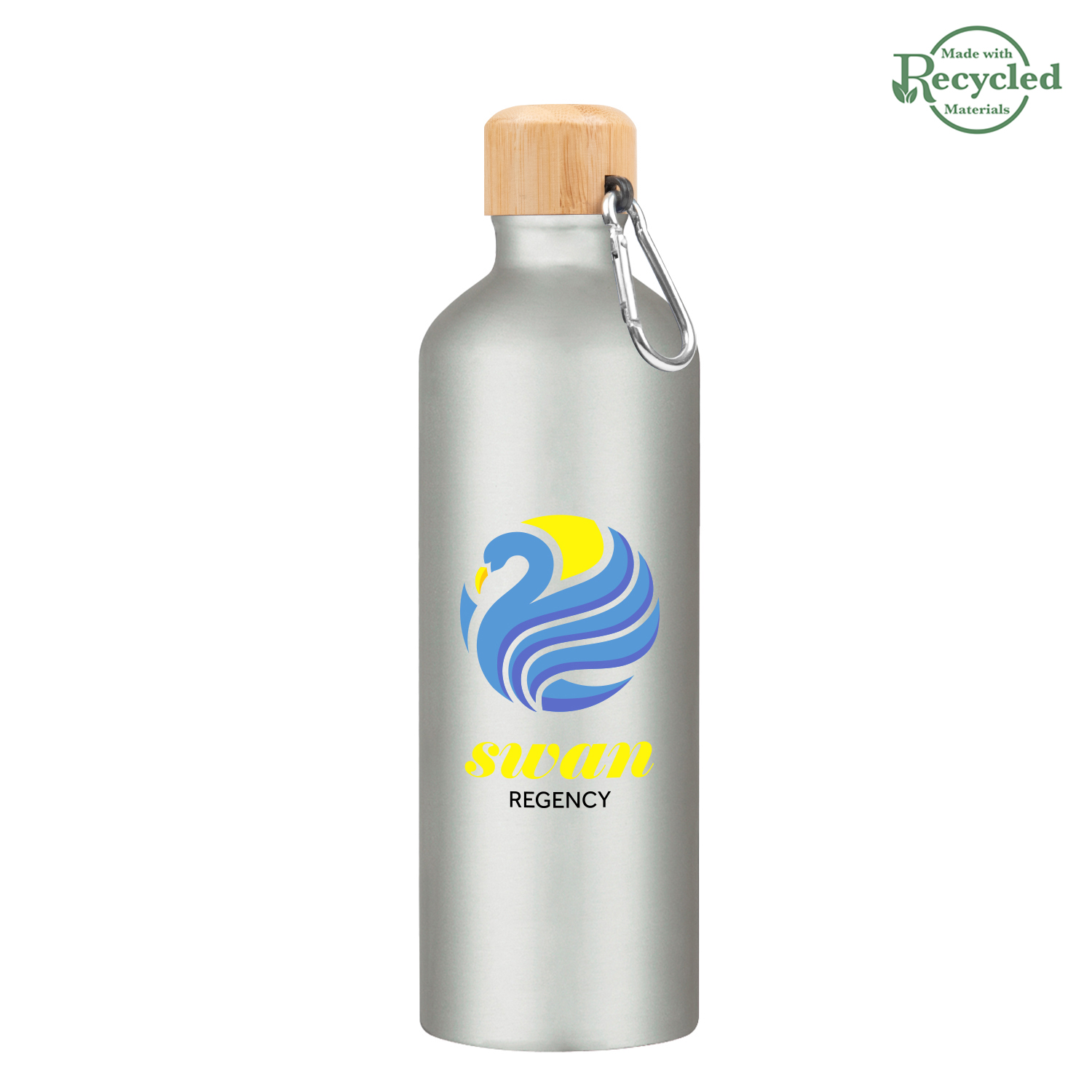 25 Oz. Aluminum Tundra Bike Bottle With Bamboo Lid