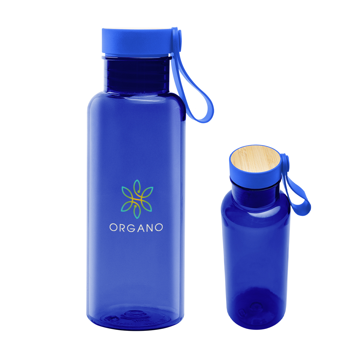 20 Oz. Cade rPET Bottle With Bamboo Accent Lid And Silicone Easy Carry Handle