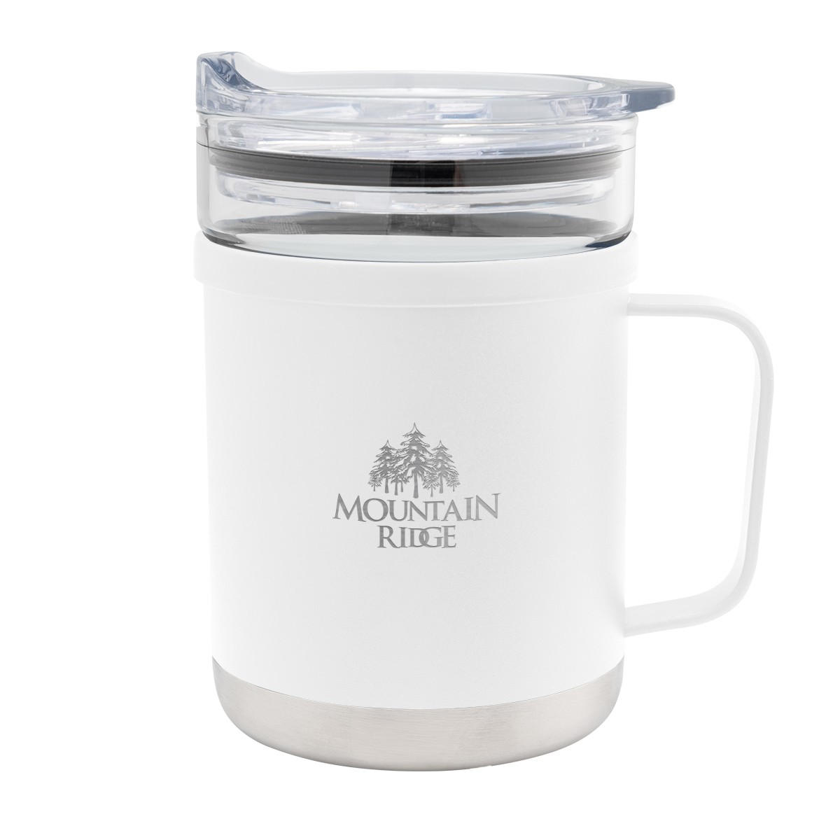 15 Oz. Glass And Stainless Steel Mug