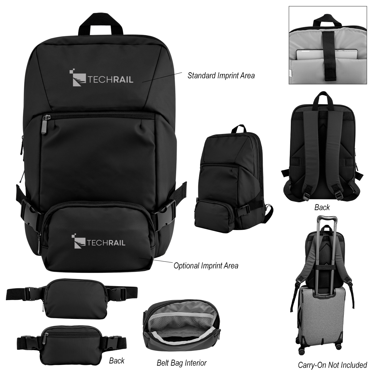 Yosemite rPET Backpack With Removeable Belt Bag