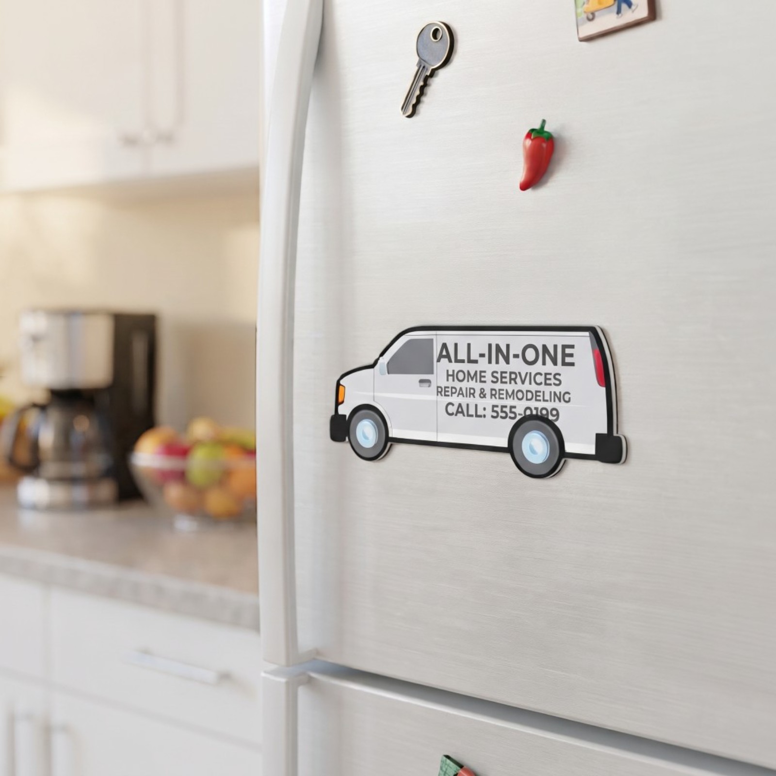 Custom Full-Color Van-Shaped Magnet