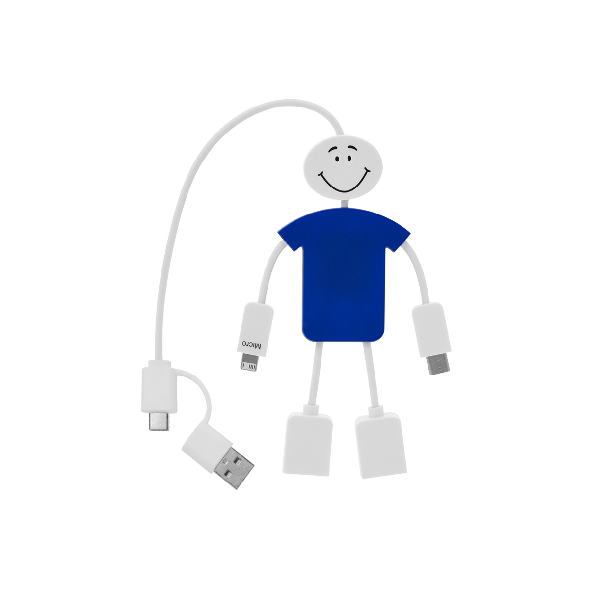 WHITE WITH BLUE