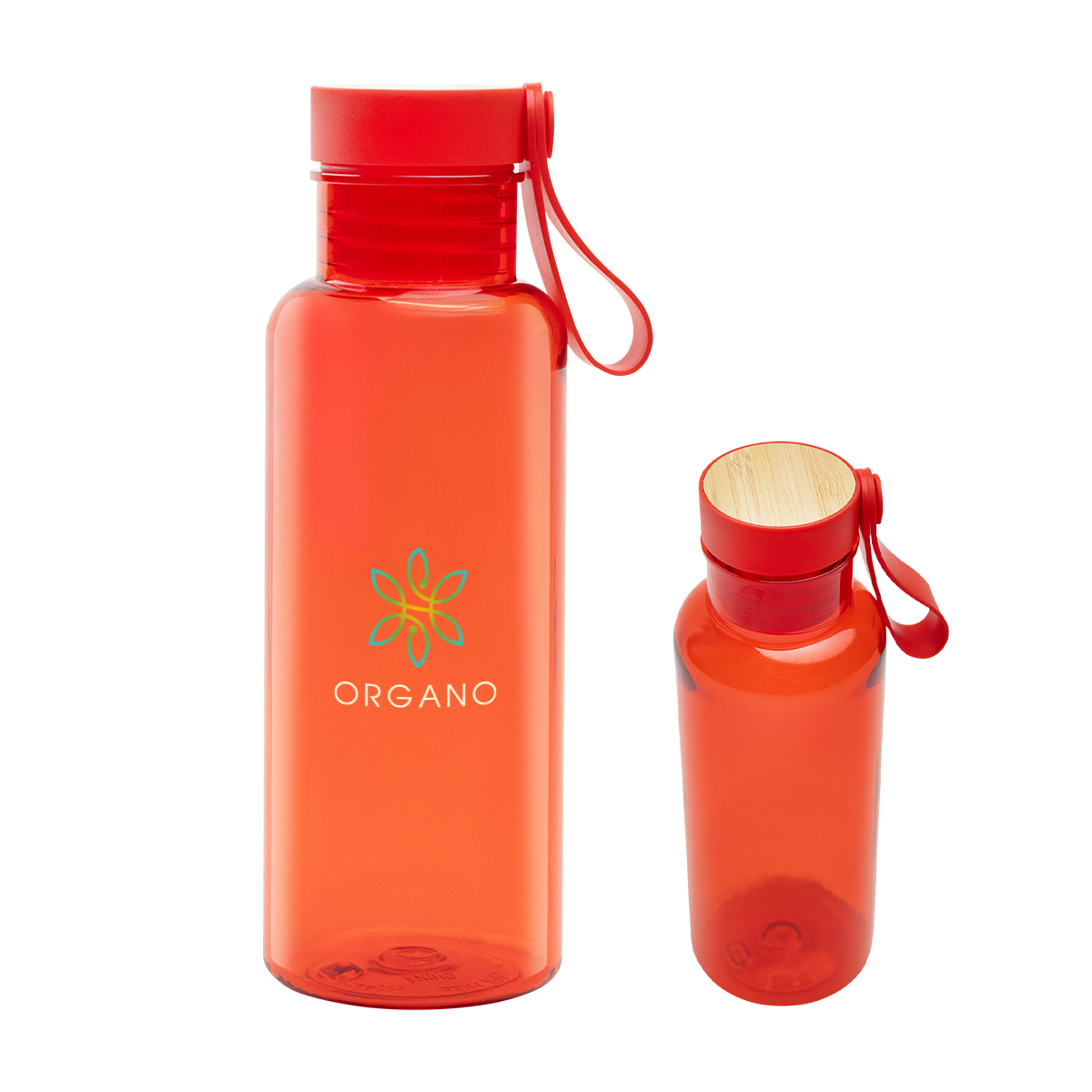 20 Oz. Cade rPET Bottle With Bamboo Accent Lid And Silicone Easy Carry Handle