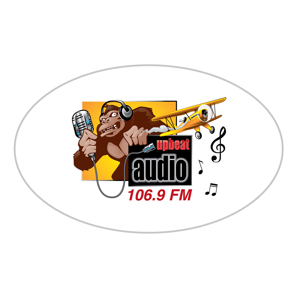 Ultra Removable Oval Sticker