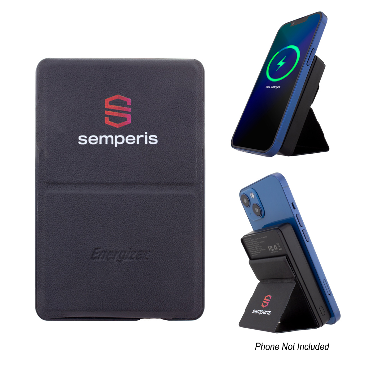 5,000 mAh Energizer Mag-N-Kick Wireless Charger Power Bank And Phone Stand