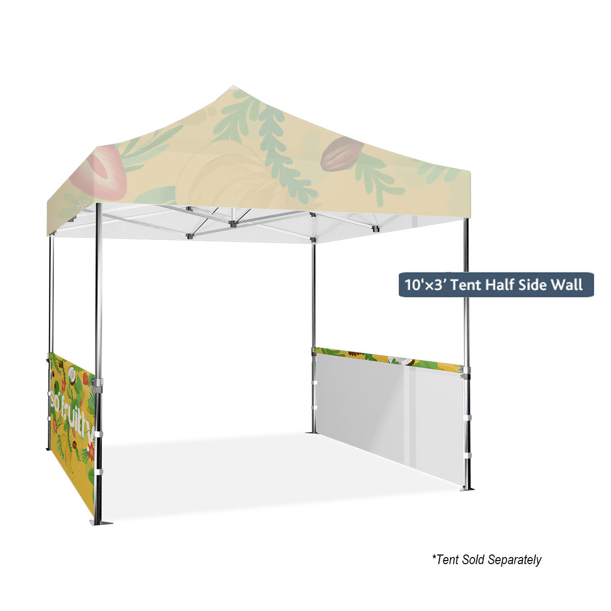 10' x 3' Half Tent Wall Set of 2