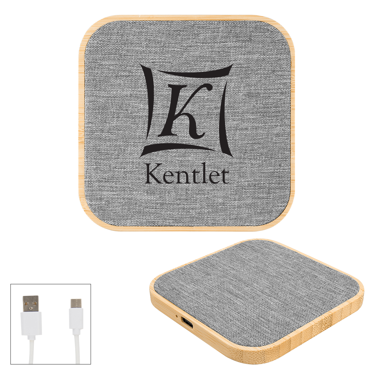 15W Bamboo & rPET Wireless Charger