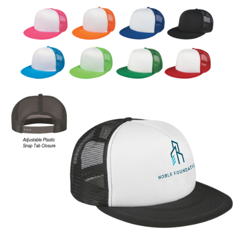 Flat Bill Trucker Cap