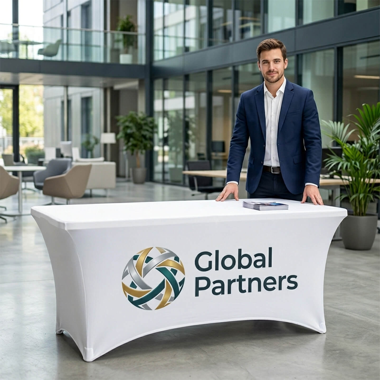 6' Stretch Table Cover (3-Sided)