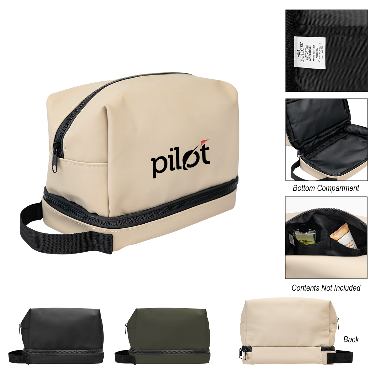 Hudson rPET Leatherette Cosmetic Bag