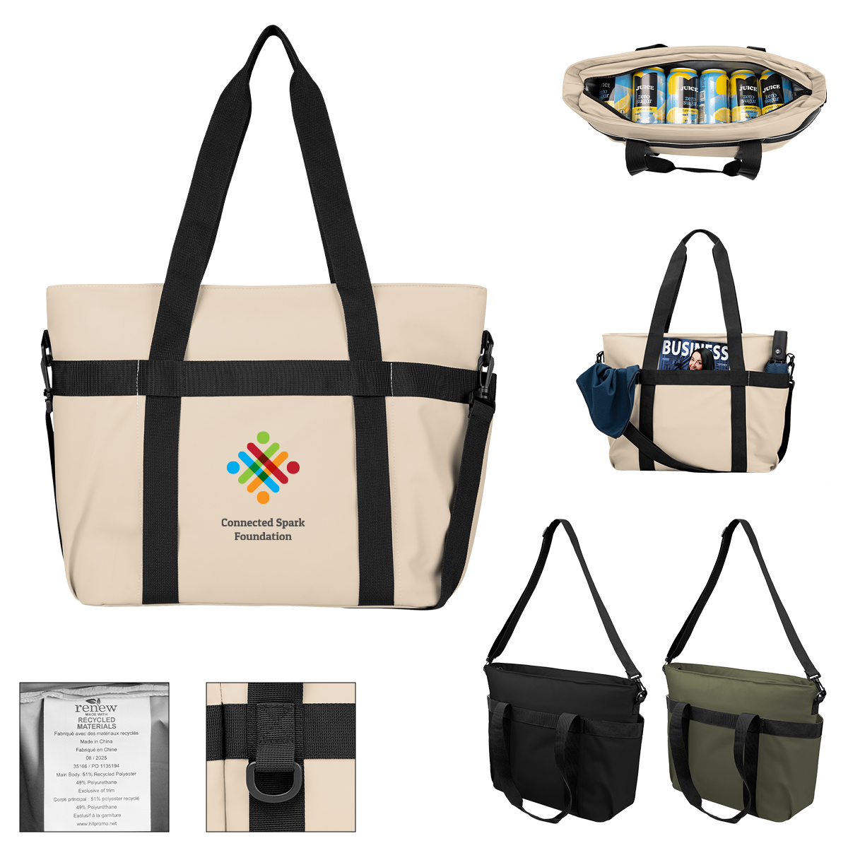 Hudson rPET 36 Can Cooler Tote Bag