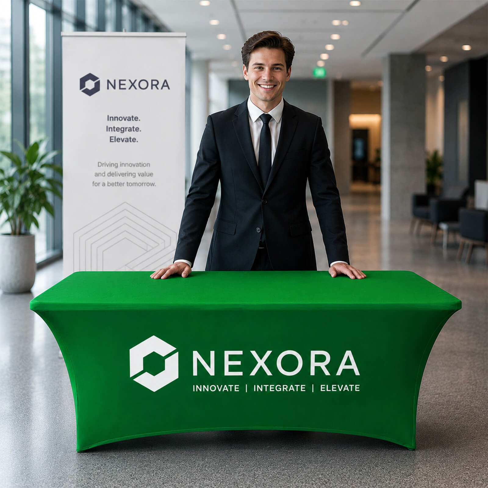 8' Stretch Table Cover (3-Sided)