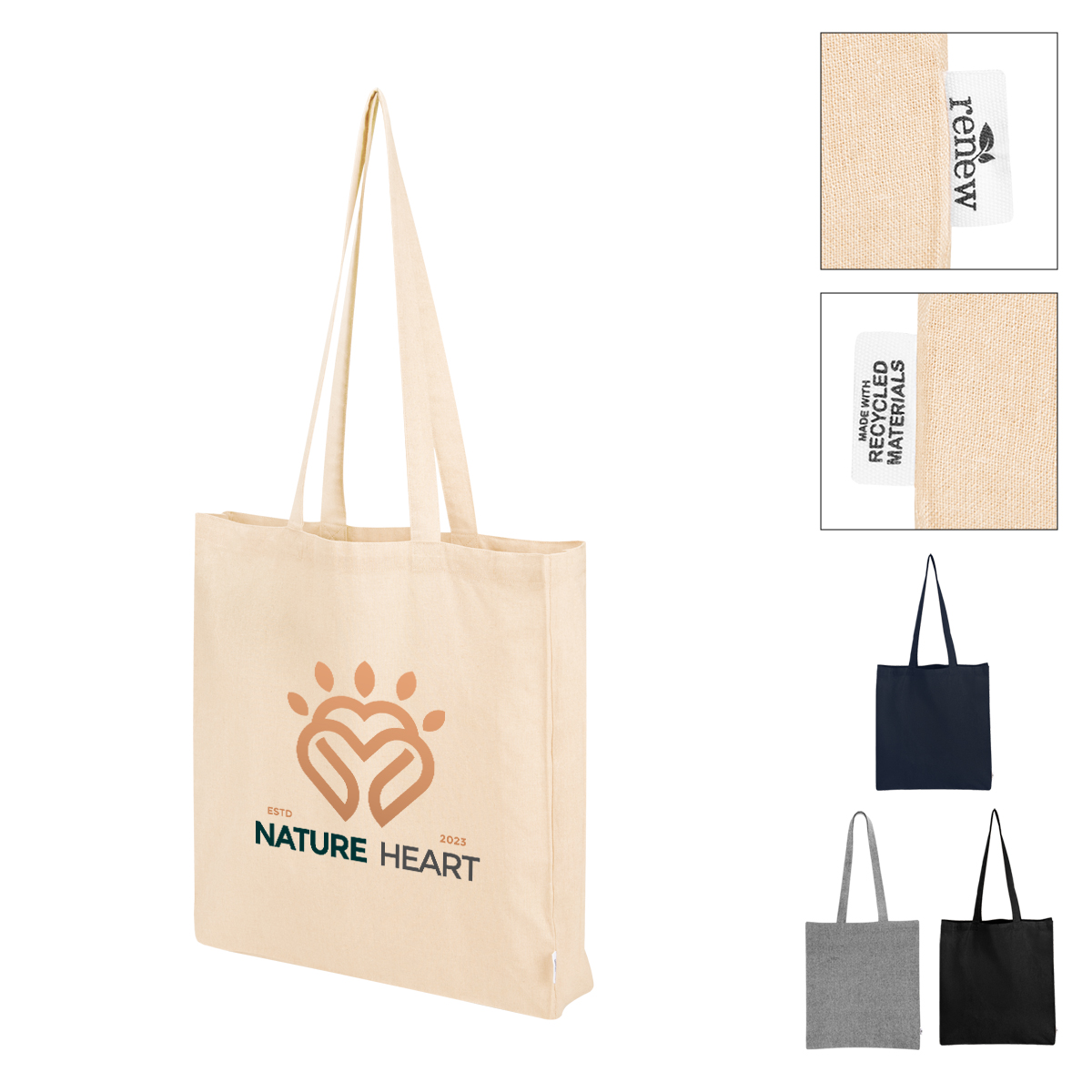 Arden 3 oz. Recycled Cotton Canvas Tote Bag