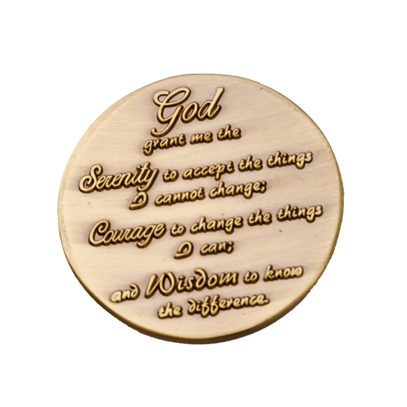 2.75" Zinc No Color Fill Challenge Coins