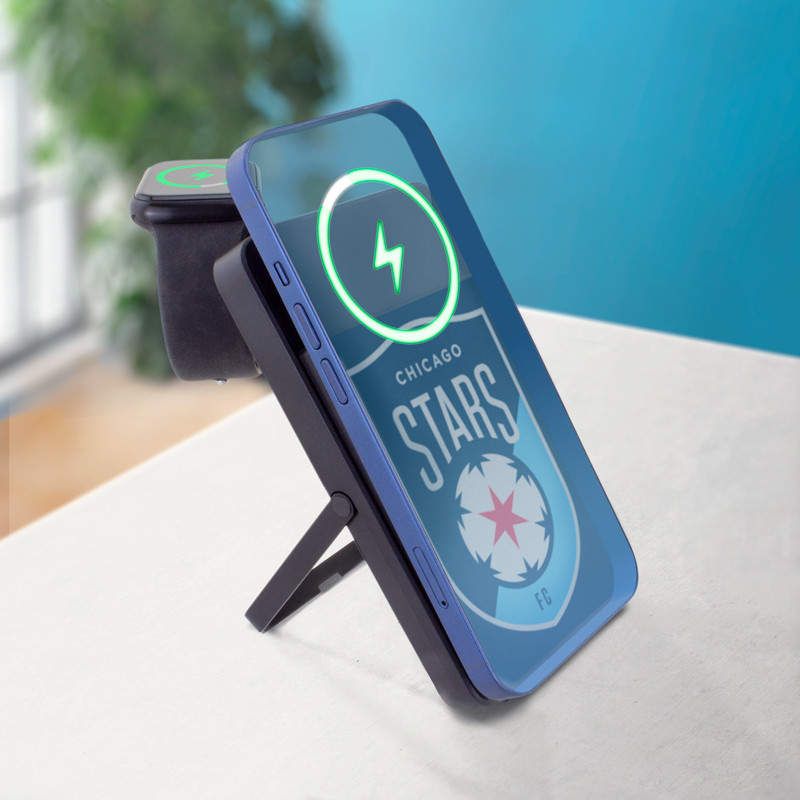 3-in-1 Mag-N-Kick Power Bank with Fast Watch Charger