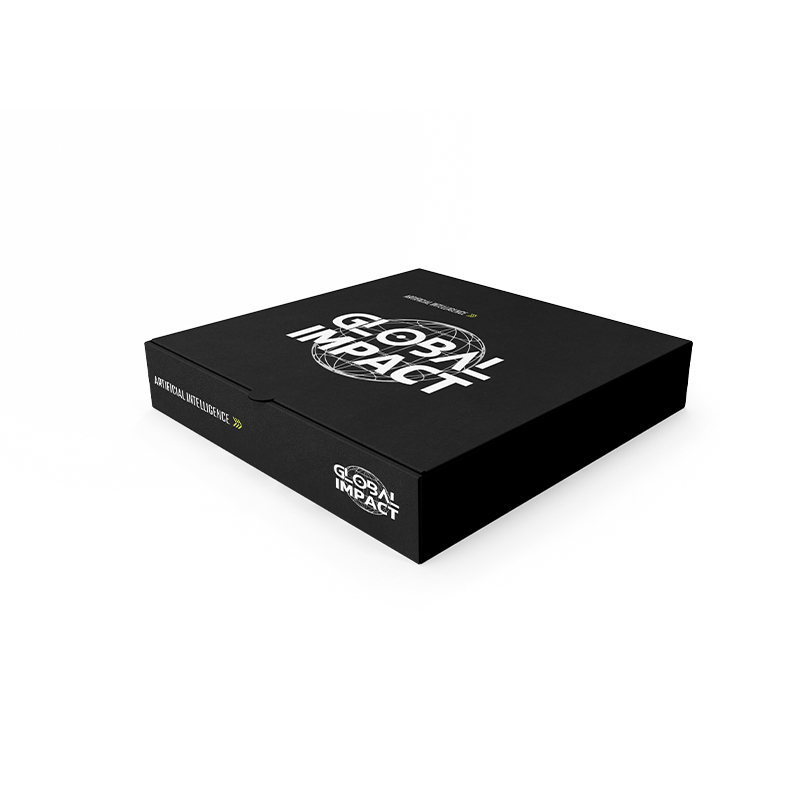 9 in X 8.75 in x 1.25 in 4CP Full Bleed E-Flute Tuck Box