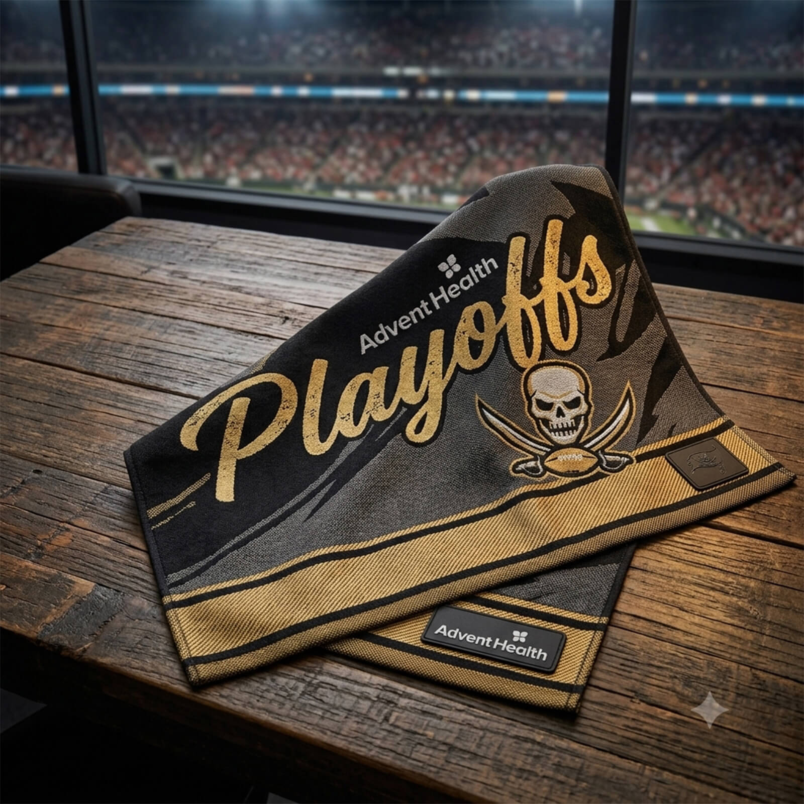 Rally Towel - Full Color Dye Sublimated 15"x18" 100% Poly, Terry Microfiber Towel, Serged