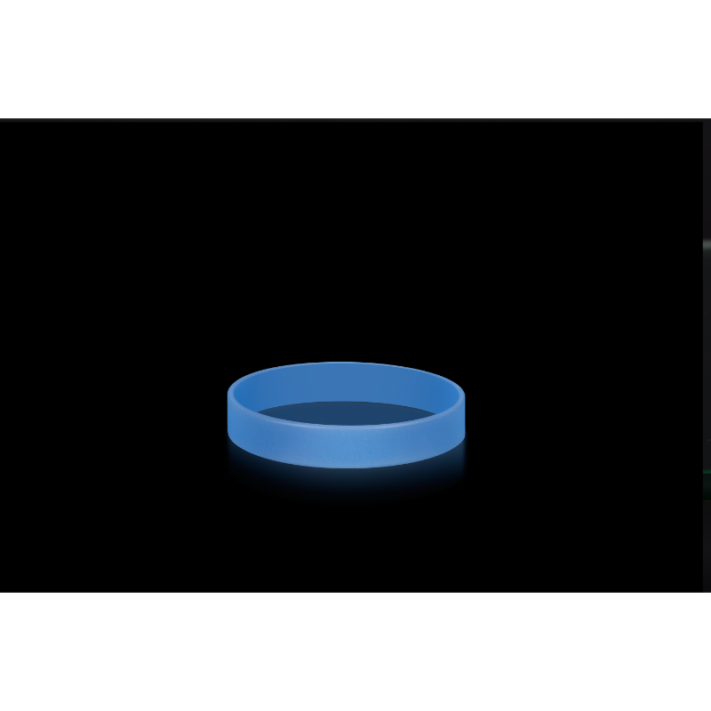 Glow in the Dark Printed 1/2 Inch Custom Silicone Wristband