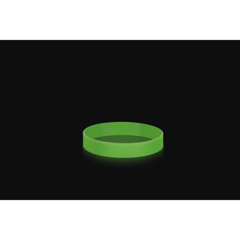 Glow in the Dark Printed 1/2 Inch Custom Silicone Wristband