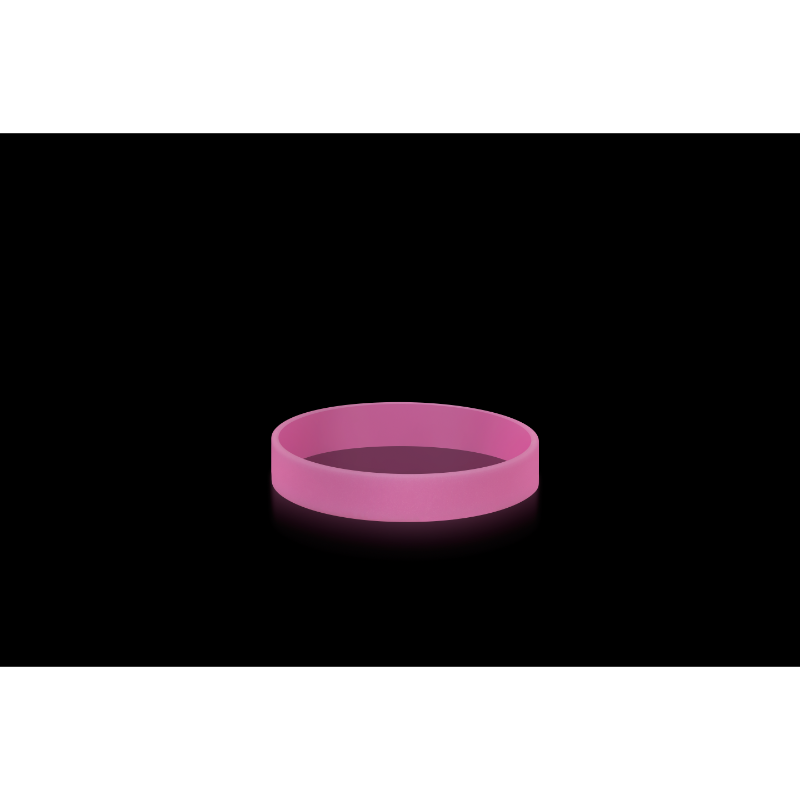 Glow in the Dark Printed 1/2 Inch Custom Silicone Wristband