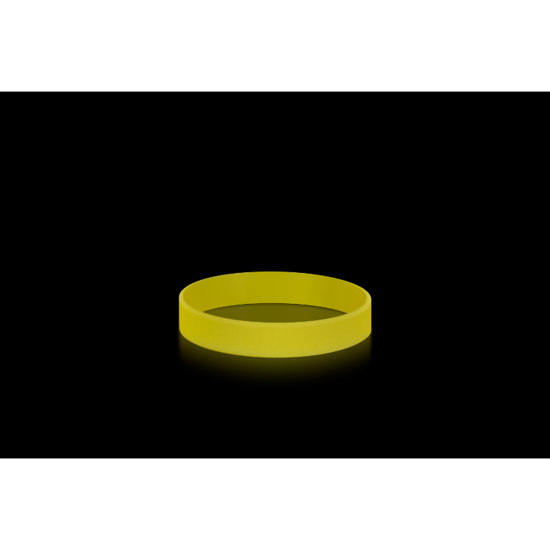 Glow in the Dark Printed 1/2 Inch Custom Silicone Wristband