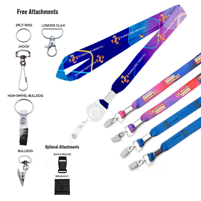3/4” Dye Sublimated Double Ended Lanyards