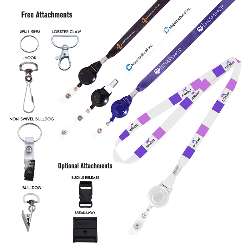 5/8” Dye Sublimated Lanyard Badge Reel Combo