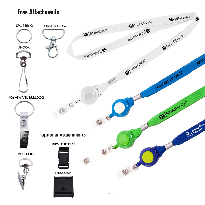 5/8” Silk Screen Lanyard/Badge Reel Combo
