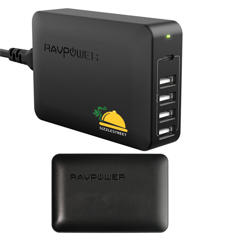 Power 60W 5-Port USB Desktop Charging Station with Power Delivery (PD) Port