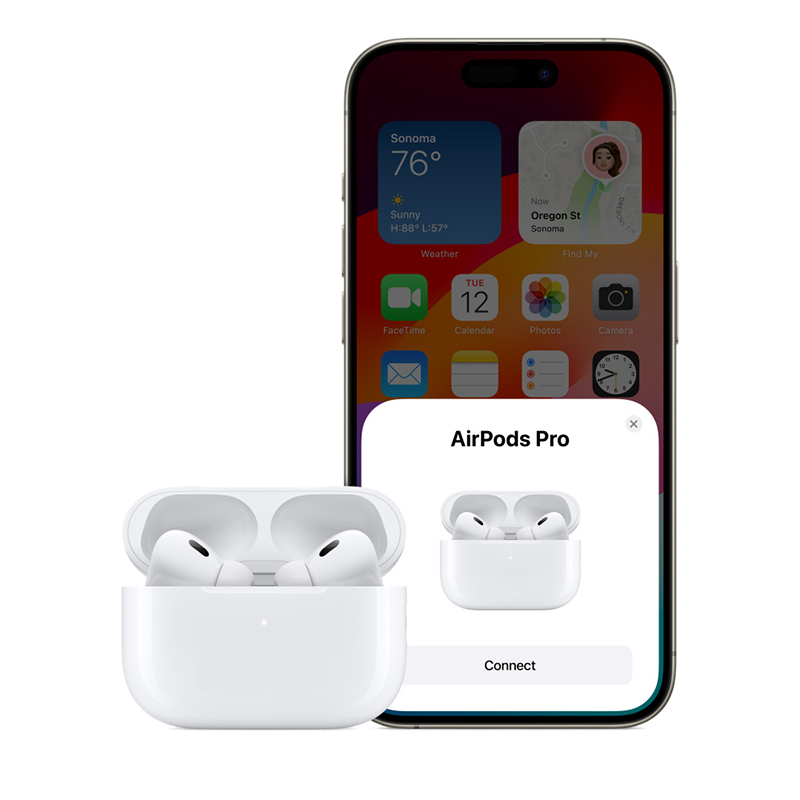 mobile device wireless earbuds Pro (2nd Gen) with magnetic wireless charging Charging Case