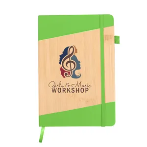 Bamboo-Look Journal with Strap Closure