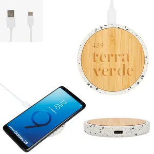 10W Terrazzo Bamboo Wireless Charging Pad