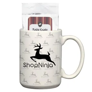 15 Oz. Customizable Stoneware Mug with Hot Cocoa Packets