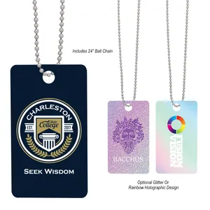 Acrylic Charm With Chain Rectangle