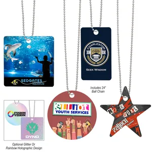 Acrylic Charm With Chain Custom Shape 4\"