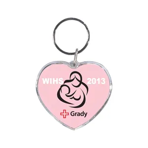 Heart-Shaped Acrylic Keytag (1 3/4 inch)