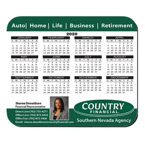 8 in x 9.5 in Hard Top Calendar Rectangle Mouse Pad 1/8 in Foam Base