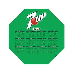 8 in x 8 in Octagon Calendar Mouse Pad 1/8 in Rubber Base