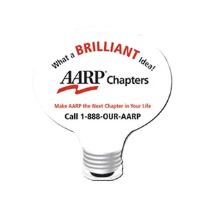 8 in x 8 in Lightbulb Mouse Pad 1/16 in Thick Rubber Base