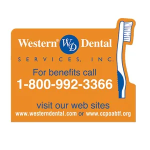 2.5 in x 3 in Toothbrush Stock Shape Vinyl Magnet - 20mil