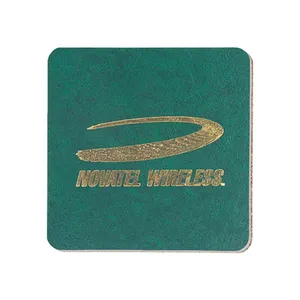 3.5" Square Leatherette Coaster