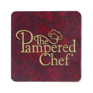 4" Square Leatherette Coaster