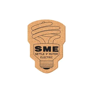 5 in x 3 1/2 in Lightbulb Shape Cork Coasters