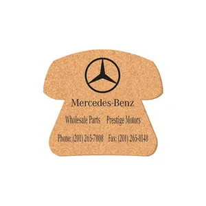 Coaster - 4.5 in x 5 in Phone Shape Cork Coasters