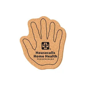 Coaster - 4.75 in x 5.75 in Hand Shape Cork Coasters