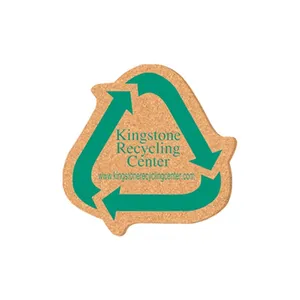5 in x 5 in Recycle Shape Sign Cork Coasters