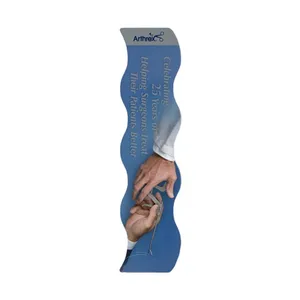 2 in x 8 in Squiggly Custom Printed Bookmark