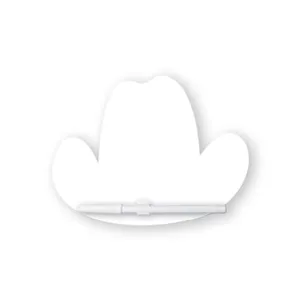 8 in x 8 in Cowboy Hat Custom Memo Board with Magnets or Tape on Back