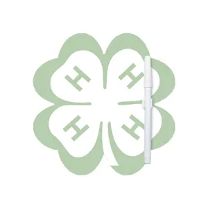 8" X 8" Clover Shape Memo Board w/Magnets or Tape on Back