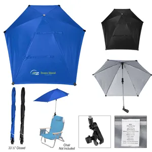 50\" Arc SPF 50 Chair Umbrella With 100% rPET Canopy